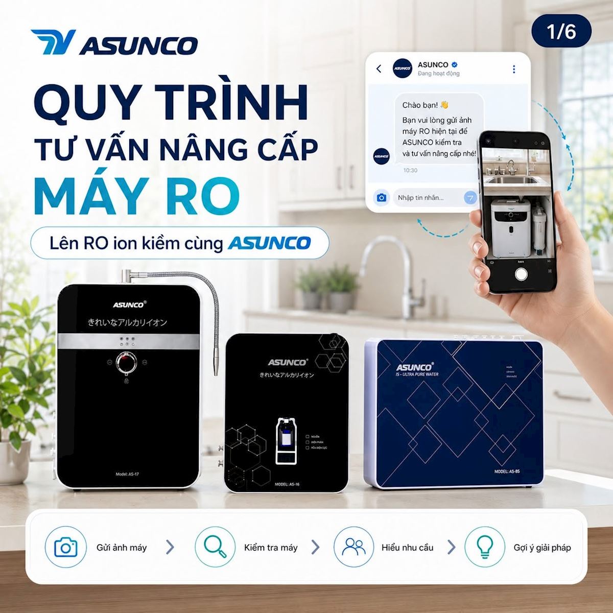 Quy trình tư vấn và lắp đặt máy lọc nước tại ASUNCO