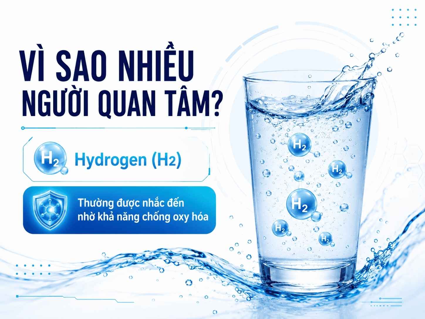 Hydrogen trong nước ion kiềm là gì? Cách hiểu đúng cho người dùng gia đình