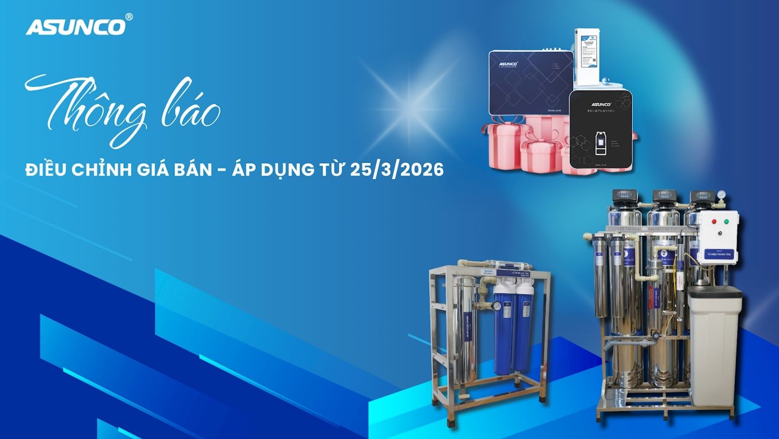 THÔNG BÁO ĐIỀU CHỈNH GIÁ BÁN SẢN PHẨM ASUNCO